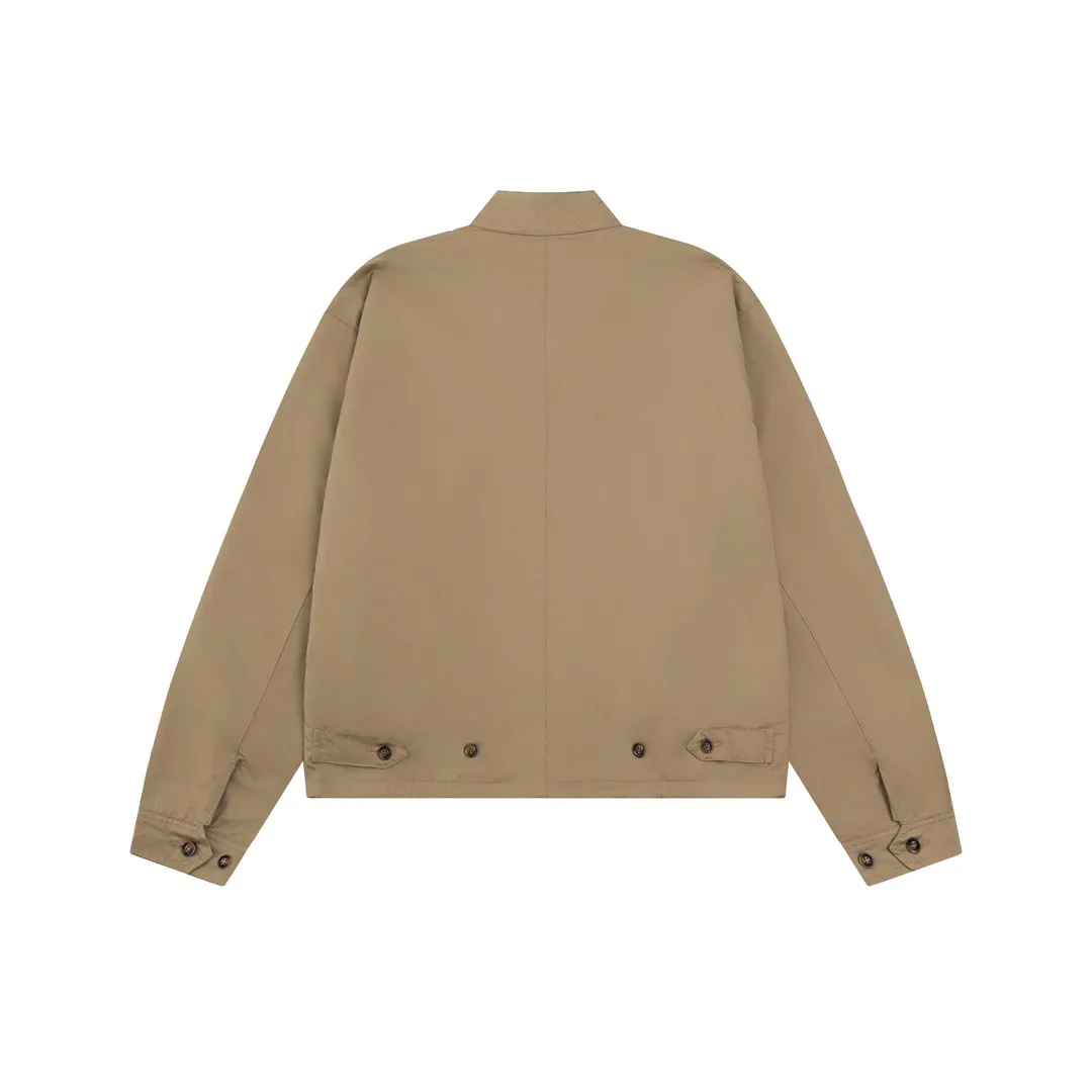 P306 💰Ralph Lauren/Ralph Lauren American vintage classic lapel old cadre retro jacket, thickened in autumn and winter, woolen lining, classic design, timeless classic, thick cotton fabric, showing a sense of vintage, collar and cuffs colorful plaid embellishment, looks good on both men and women, comfortable and comfortable, focuses on relaxed retro YYDS, one for each man and woman, an indispensable piece for autumn and winter, the hottest jacket at the moment The 100% cotton twill is thick and thick, and the pure cotton colorful plaid lining is distinguished by digital printing in the market. Exquisite embroidery. The Harrington jacket has a loose fit, is short and fat, and is super versatile. It is clean-fitting and is perfect for men and women!   Color: Khaki Navy Black Size: M/L/XL Item No.: 101579